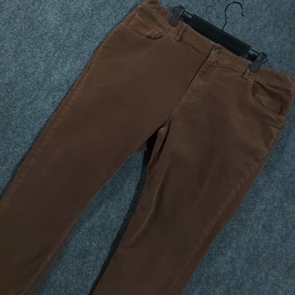 Vineyard Vines Pants Mens 38x32 Brown Corduroy 5 Pocket Straight Khaki Casual